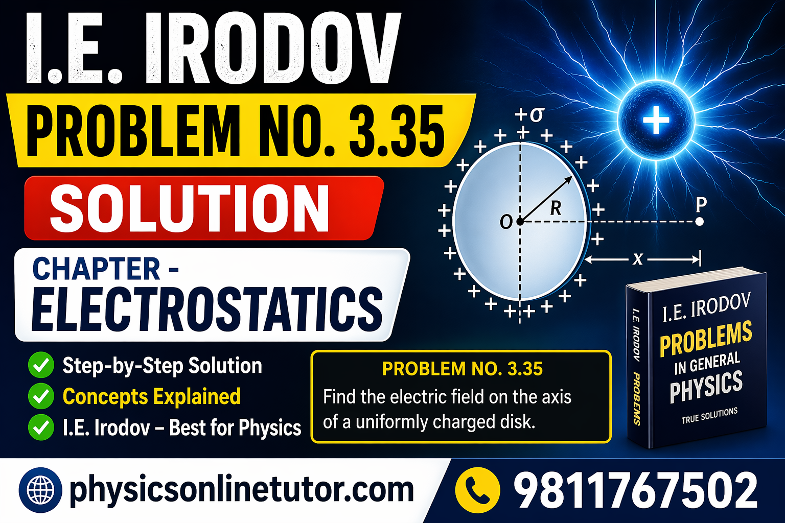 I.E. IRODOV Problem No. 3.35 Solution Electrostatics Chapter Complete Physics Explanation I.E. IRODOV Problem No. 3.35 Solution – Electrostatics