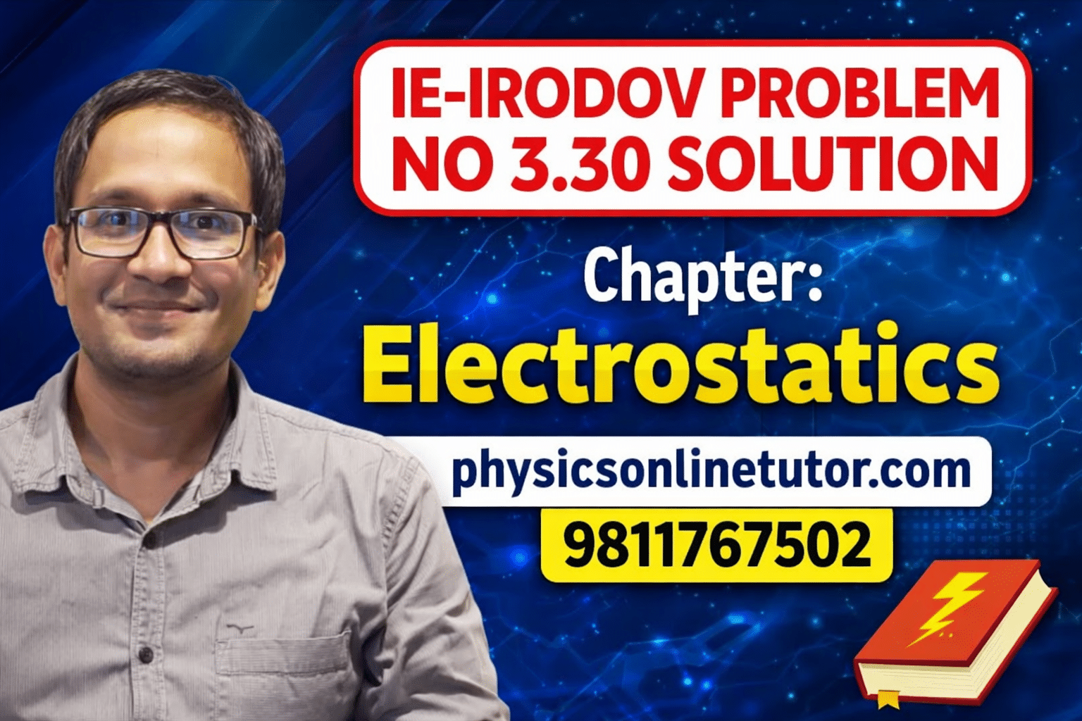 IE IRODOV Problem No. 3.30 Solution Electrostatics Complete Explanation