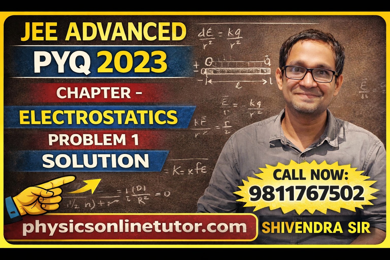 JEE Advanced Electrostatics Problem 1 Solution