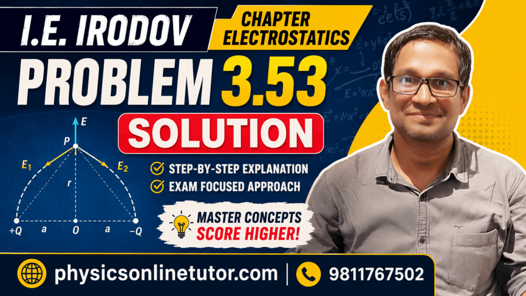 I.E. Irodov Problem 3.53 Solution – Electrostatics Explained Step by Step