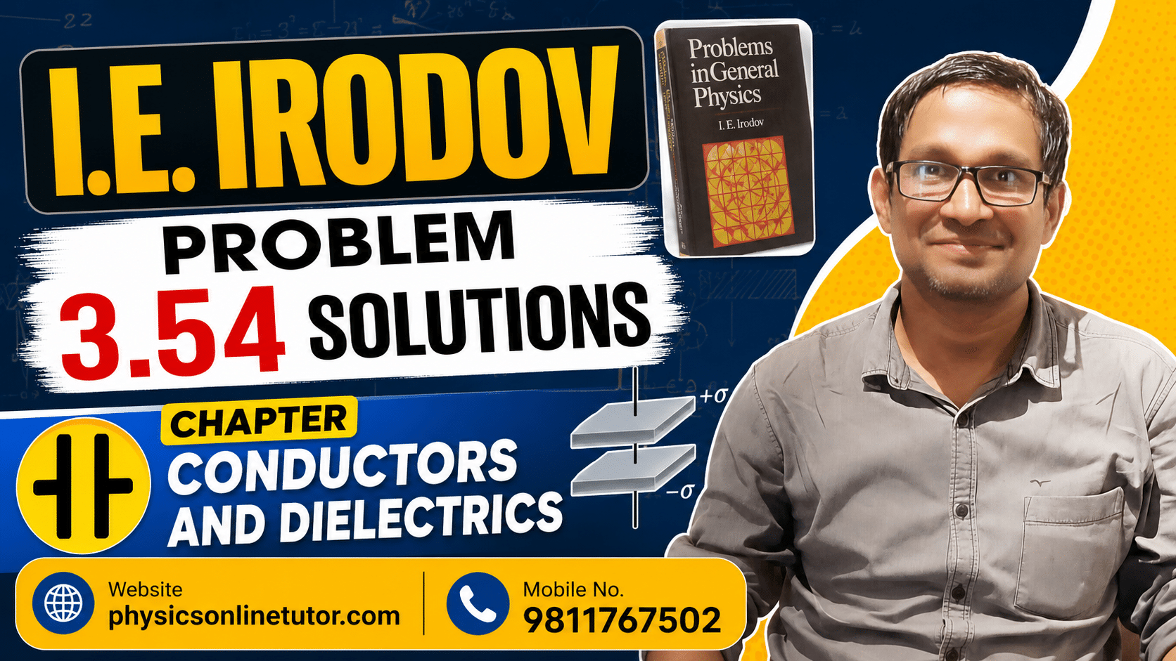 I.E. Irodov Problem 3.54 Solution Conductors and Dielectrics Physics Online Tutor I.E. Irodov Problem 3.54 Solution | Conductors and Dielectrics