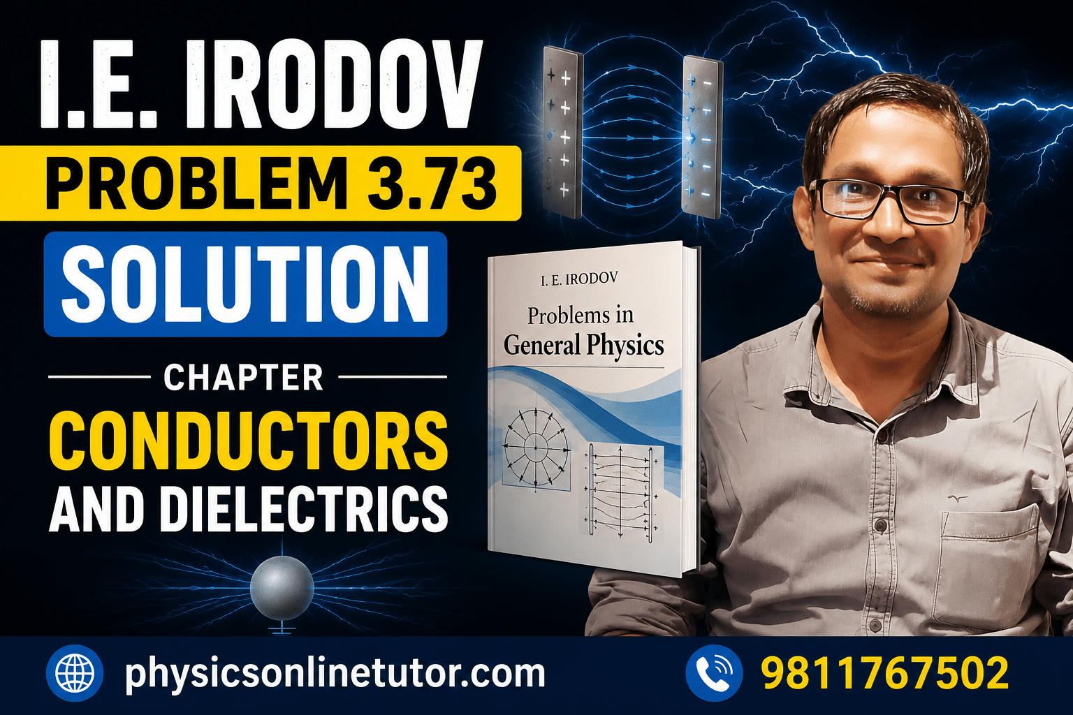 I.E. Irodov Problem 3.73 Solution Conductors and Dielectrics Complete Physics Explanation I.E. Irodov Problem 3.73 Solution | Conductors and Dielectrics | JEE Advanced Physics