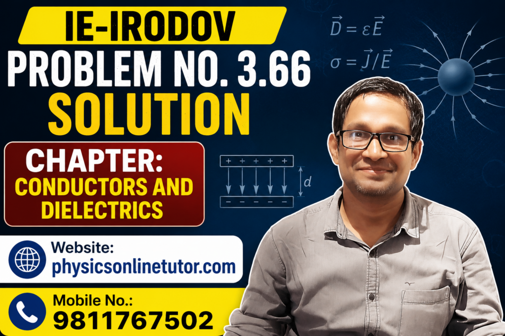 IE IRODOV Problem No. 3.66 Solution | Conductors and Dielectrics | JEE Advanced Physics