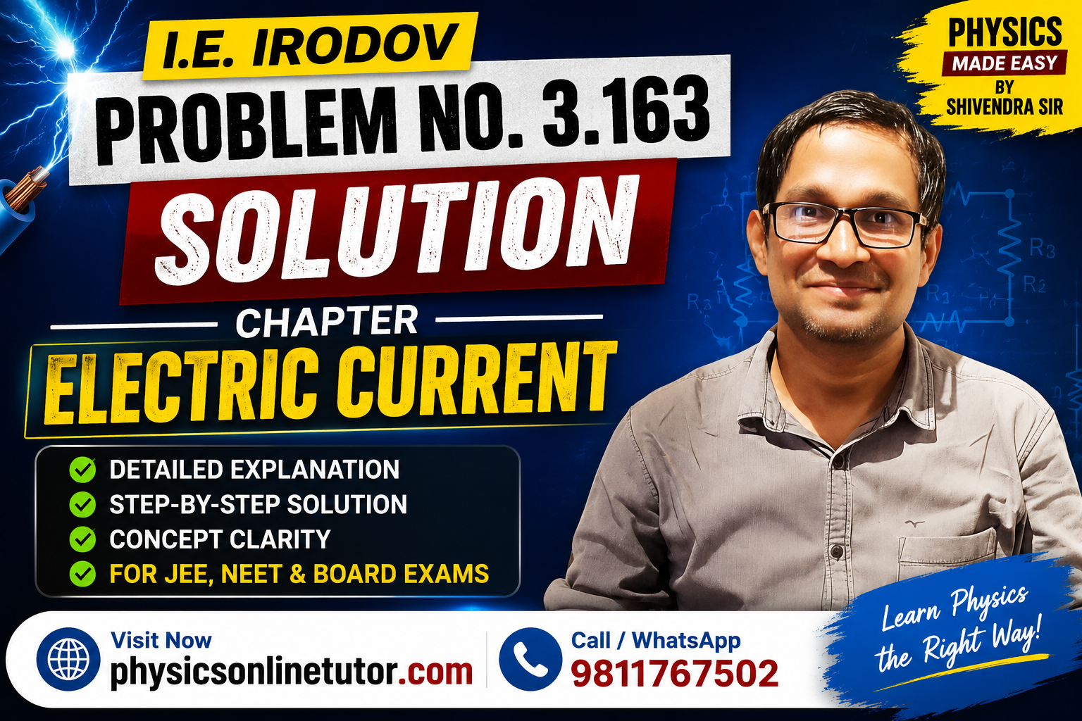 I.E. Irodov Problem No. 3.163 Solution