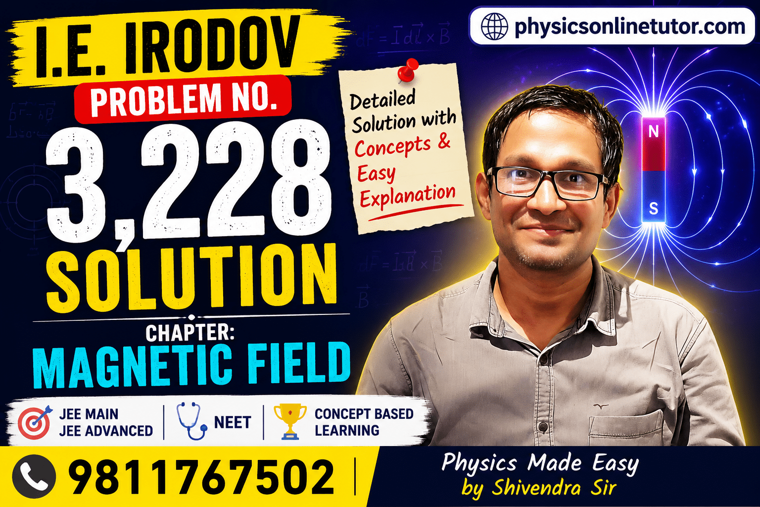 I.E. Irodov Problem No. 3.228 Solution Magnetic Field I.E. Irodov Problem No. 3.228 Solution